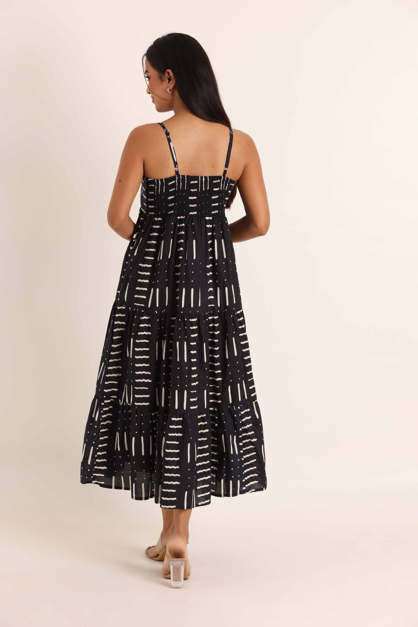 Monochrome Dress-Black