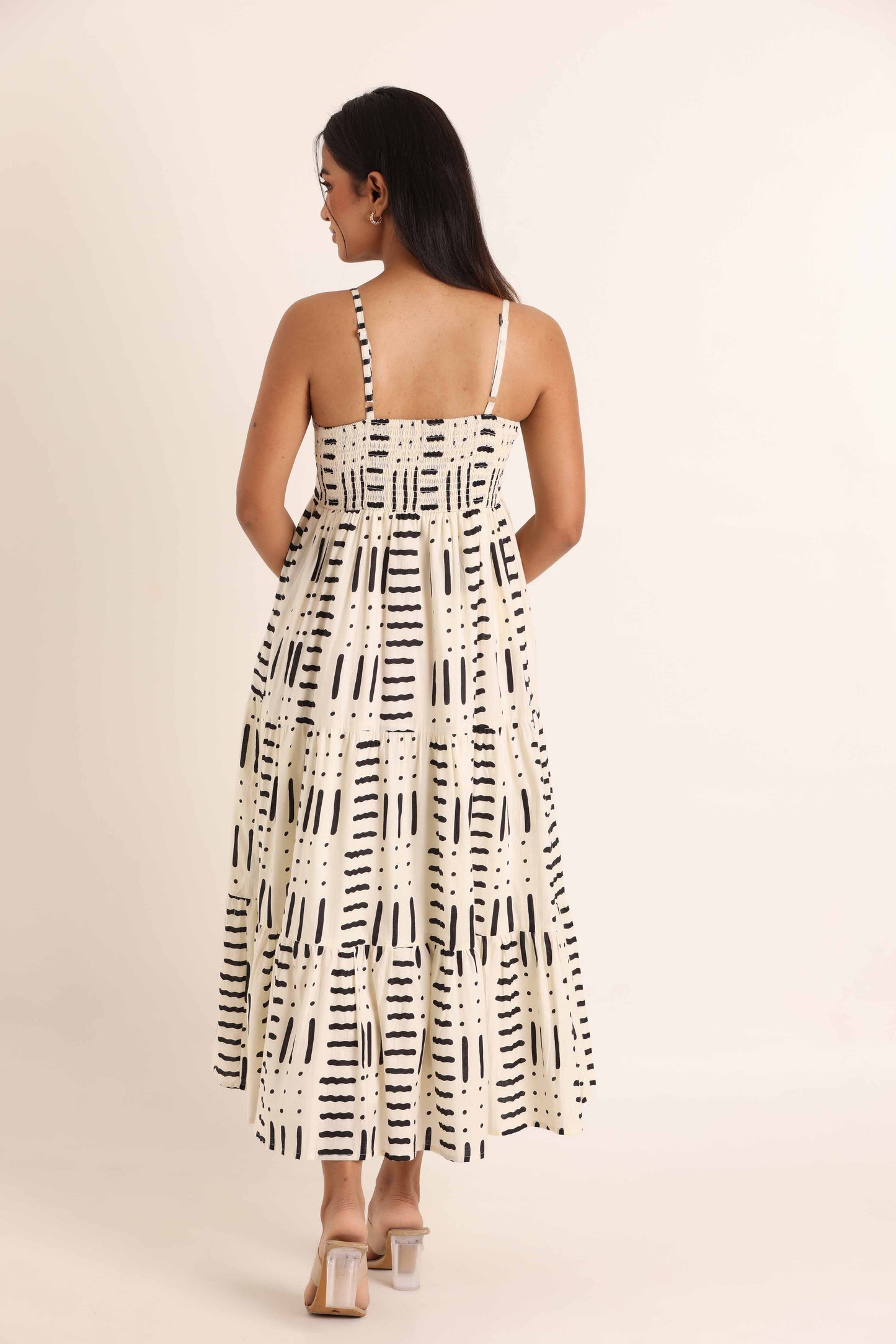 Monochrome Dress -White